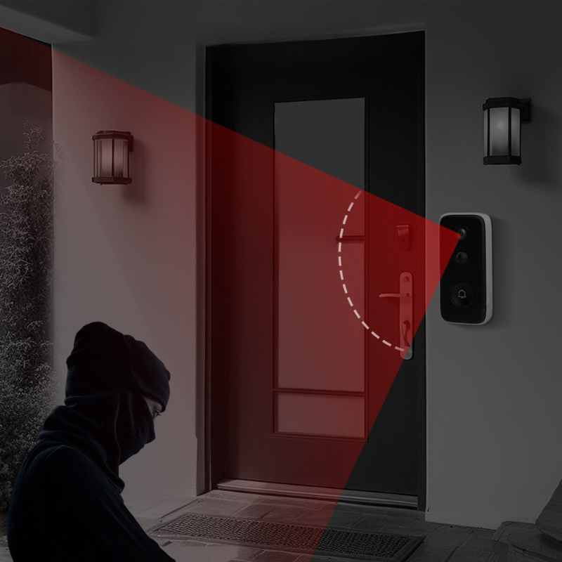 SecureHome CameraPorte - Sonnette Connectée 3MP avec WiFi