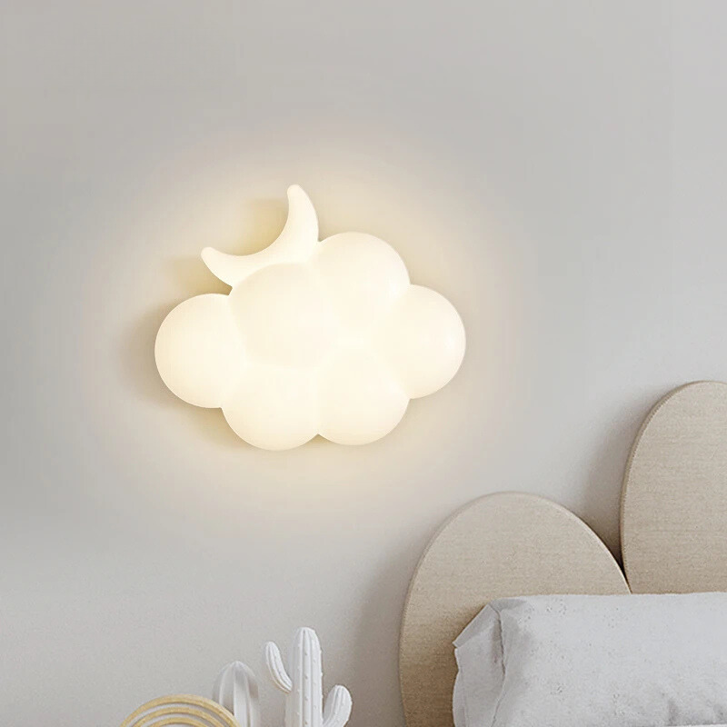 WhiteCloud Lamp - LED Cloud Wall Sconce for Bedroom and Living Room