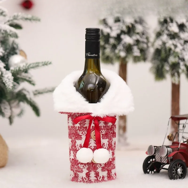 Festive Cheers - Elegant Christmas Wine Bottle Cover