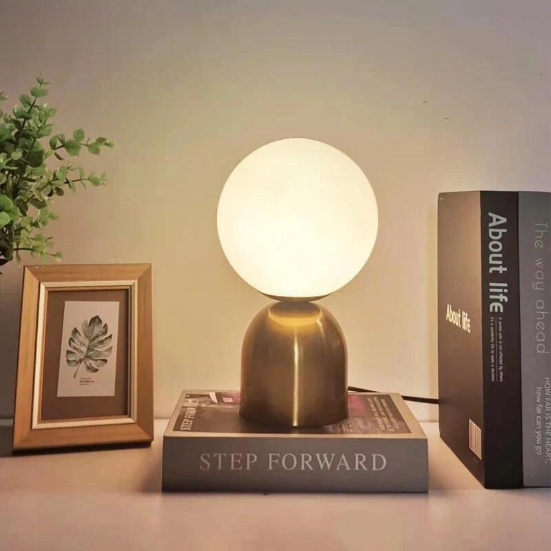 Nordic Elegance Lamp - Glass Globe Table Lamp for Ambient Lighting