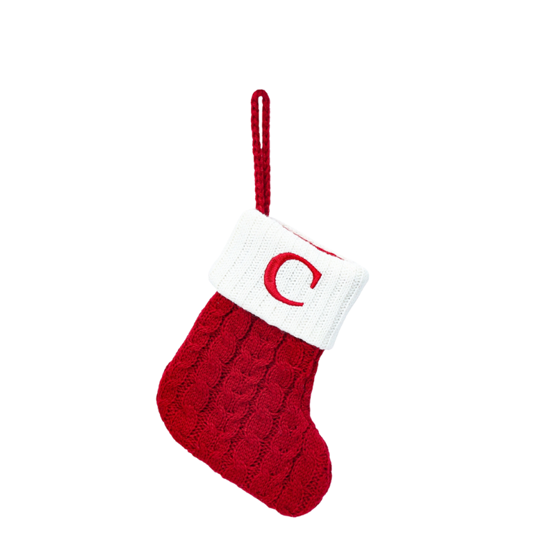 NoelEnTricot - Knitted Christmas Stocking with Snowflake Pattern
