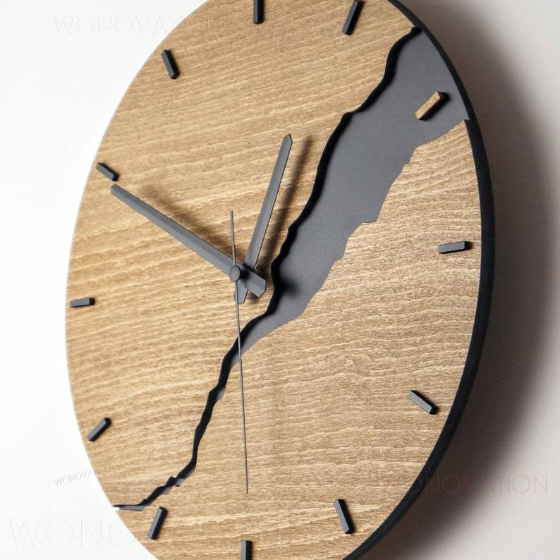 GrandArc - Artistic Wooden Wall Clock with Surreal Style