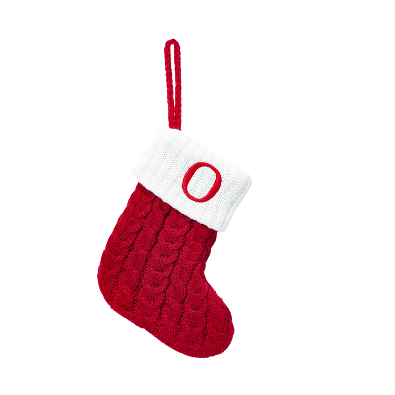 NoelEnTricot - Knitted Christmas Stocking with Snowflake Pattern