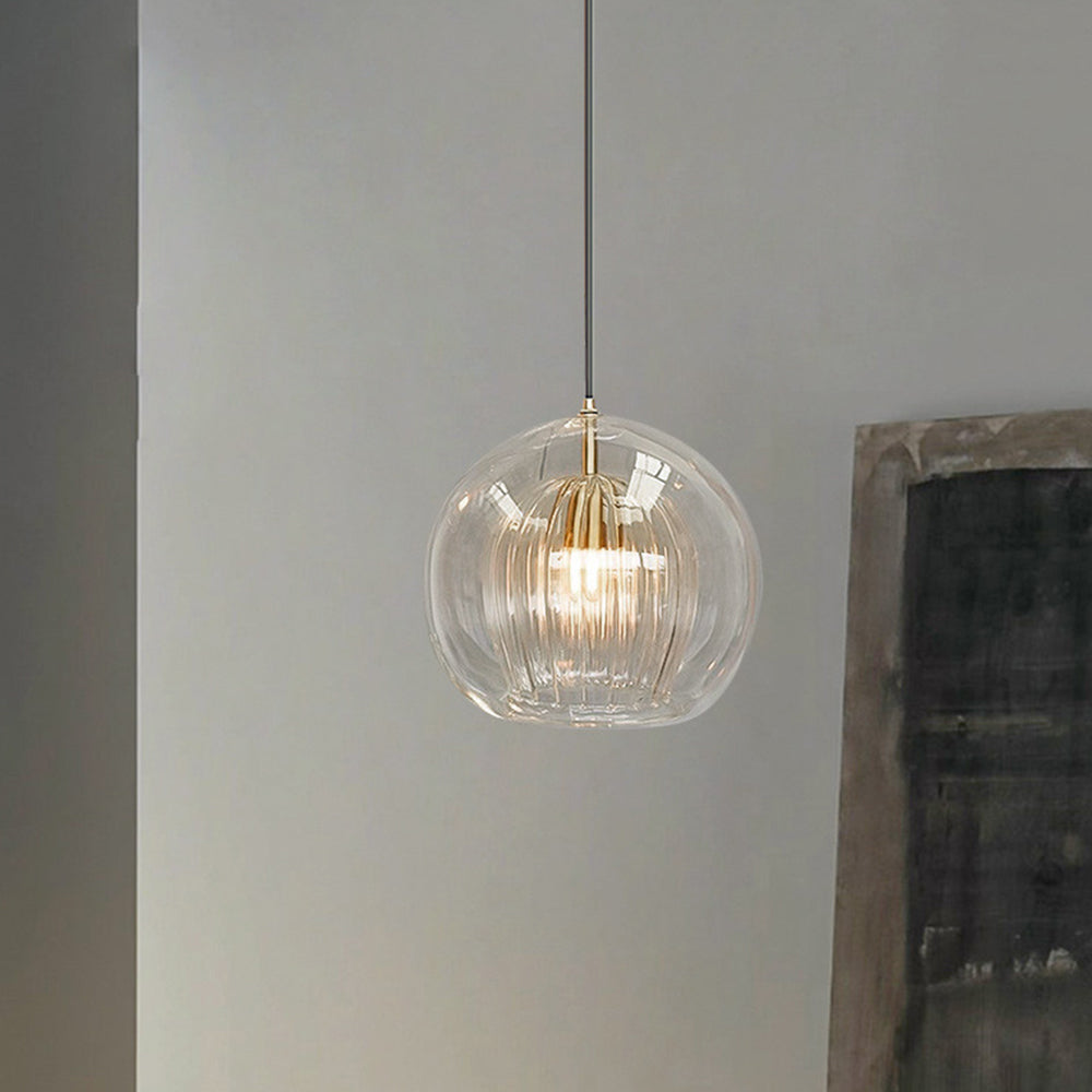 AmberGlow Pendant - Warm Amber Glass Pendant Light