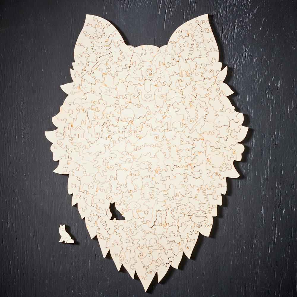 MajesticWolf Puzzle - Premium Wooden Wolf Jigsaw Puzzle