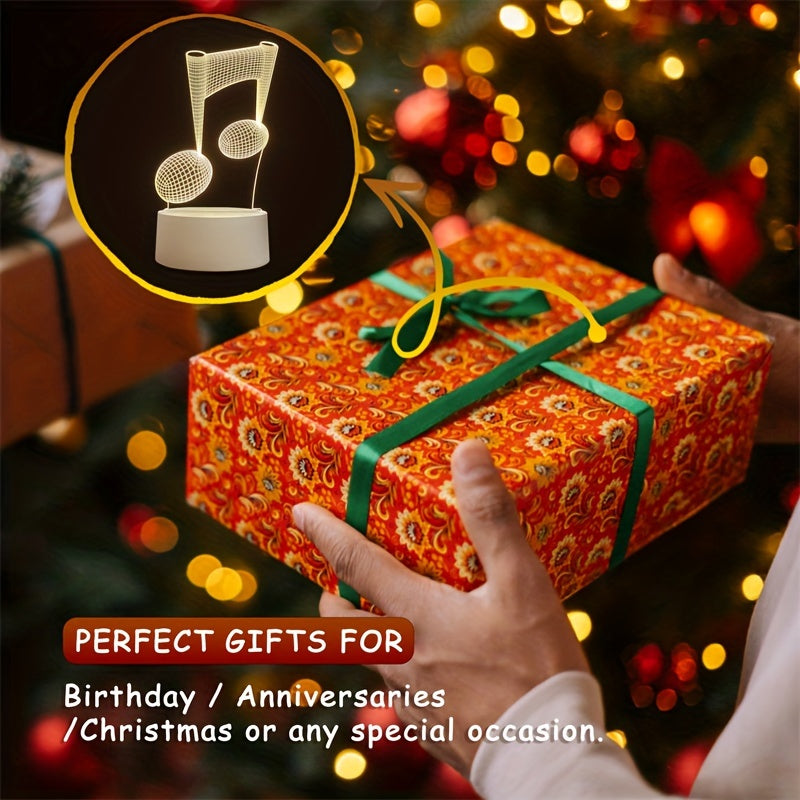 LumiNote - 3D LED Music Note Night Light