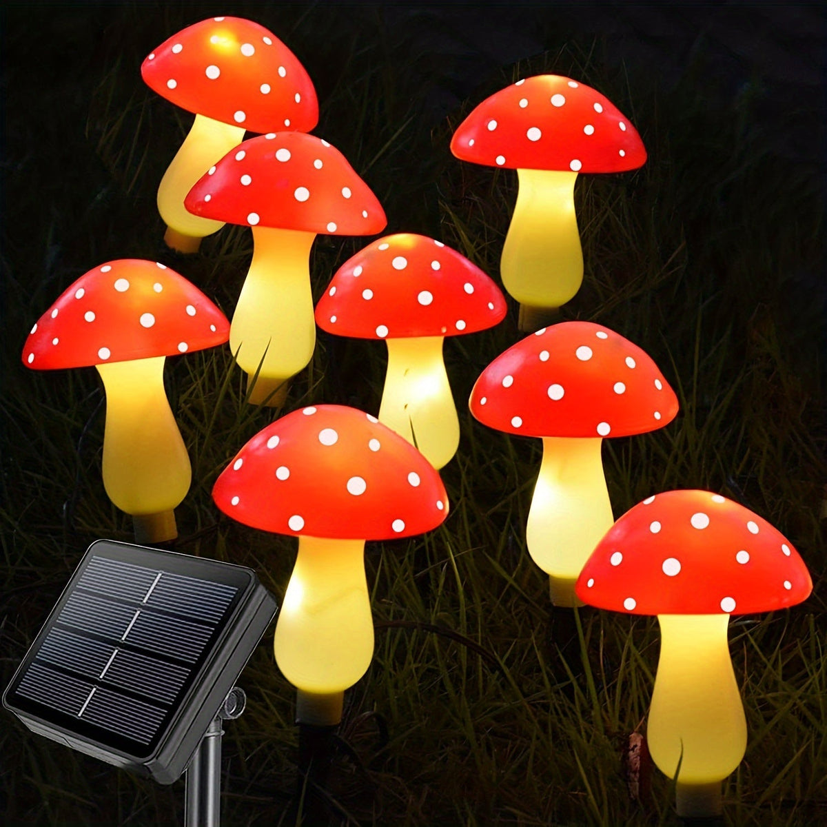 Arbogrove - Solar Mushroom Garden Lights with 8 Lighting Modes