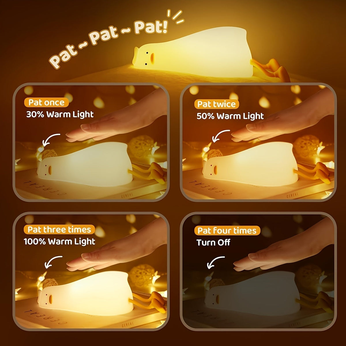 DuckGlow Lamp - Rechargeable LED Duck Mood Light