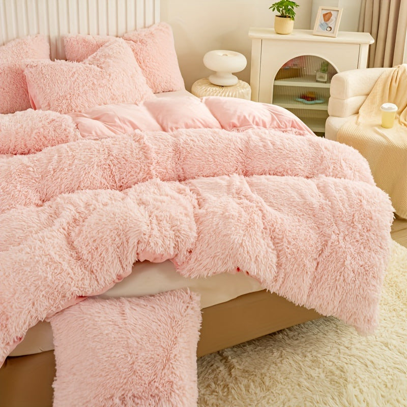 IndulgeNest - Ultra Soft Plush Duvet Cover Set with Zip Closure