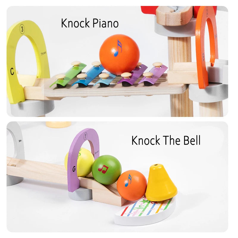 MusicBlocks Toy - Wooden Sensory Music Blocks for Babies