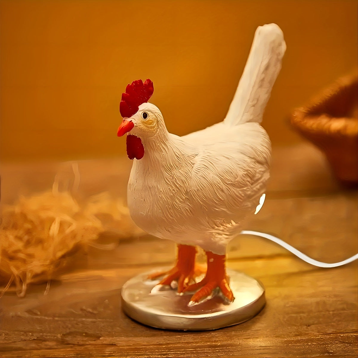 EggGlow - Realistic 3D Chicken Egg LED Lamp with USB Power