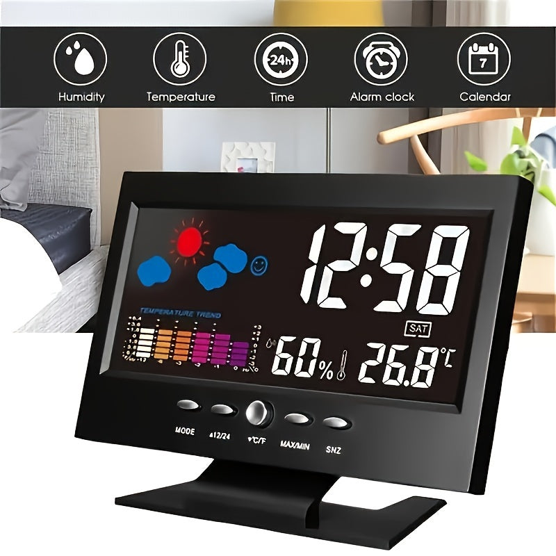 SilentTime Clock - Silent Digital Alarm Clock with Weather Station