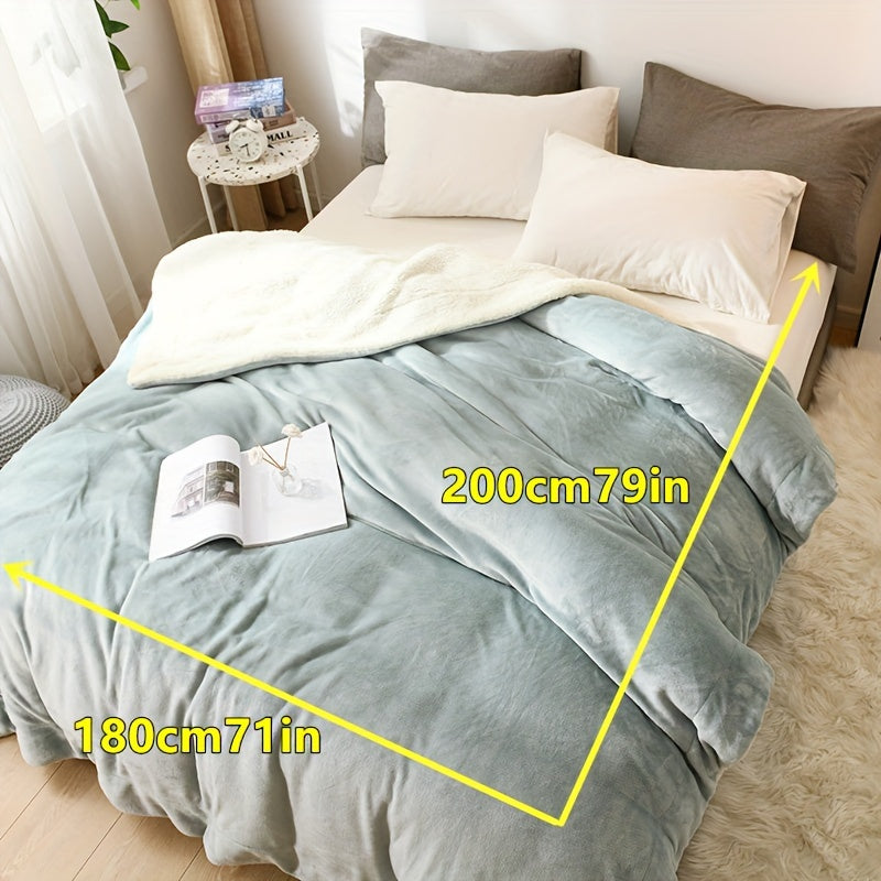 LuxeFlannel - Reversible Sherpa Throw Blanket for Ultimate Comfort