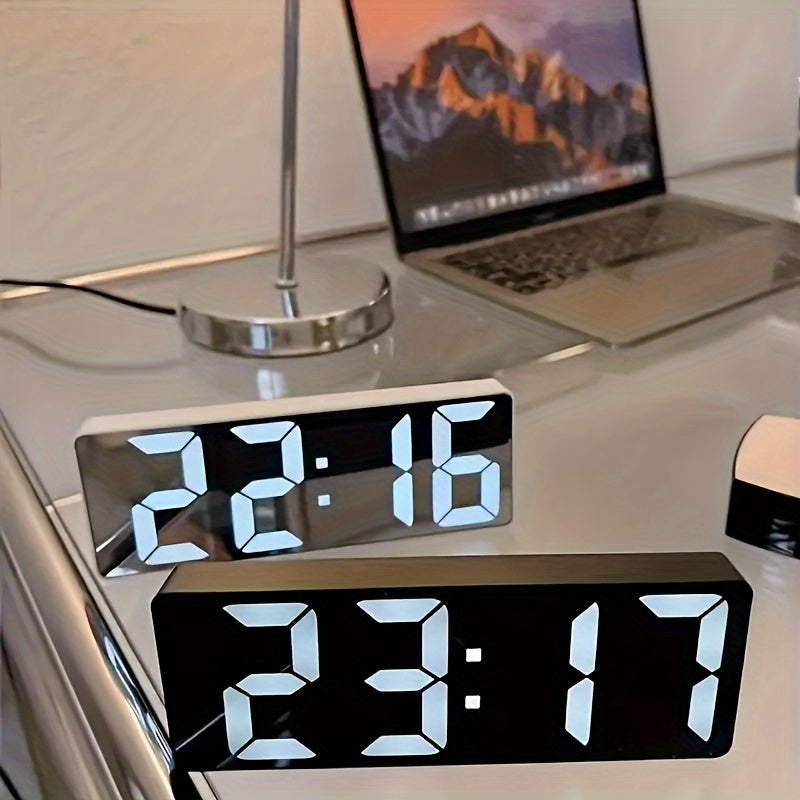 DigiGlow Clock - Modern LED Alarm Clock with Display and Voice Control