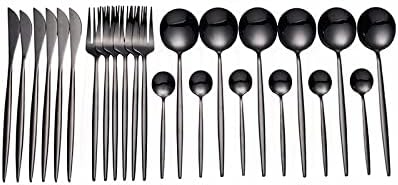 Napoli - Luxury Black Stainless Steel Cutlery Set