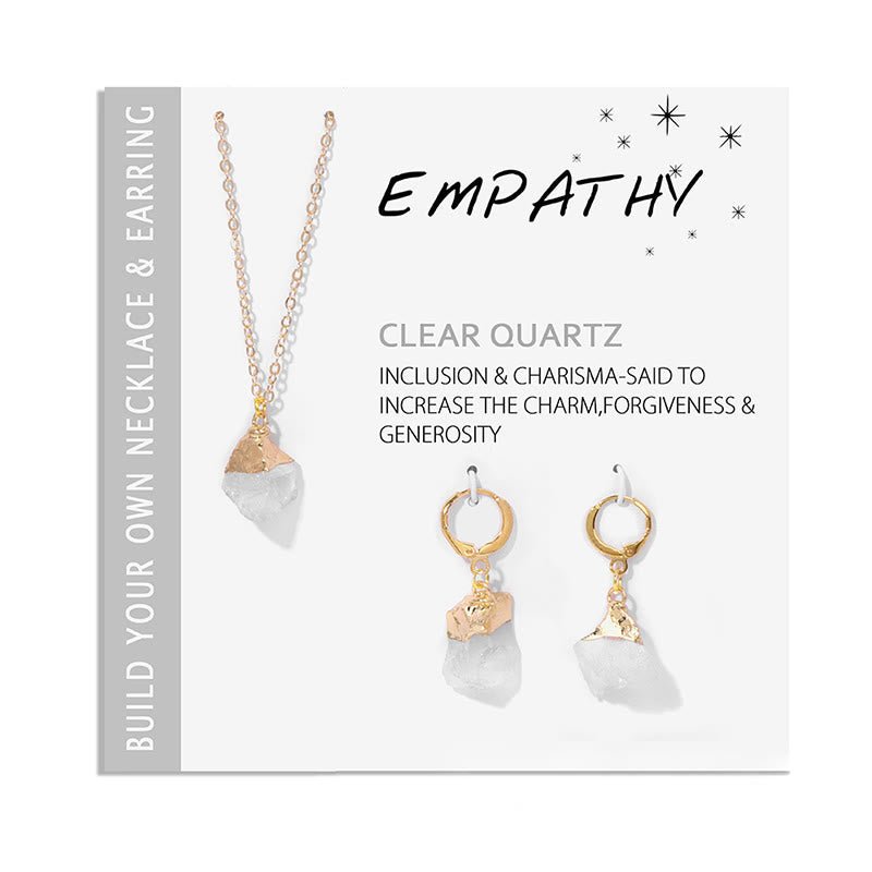Elara - Parure bijoux cristaux, collier et boucles d'oreilles