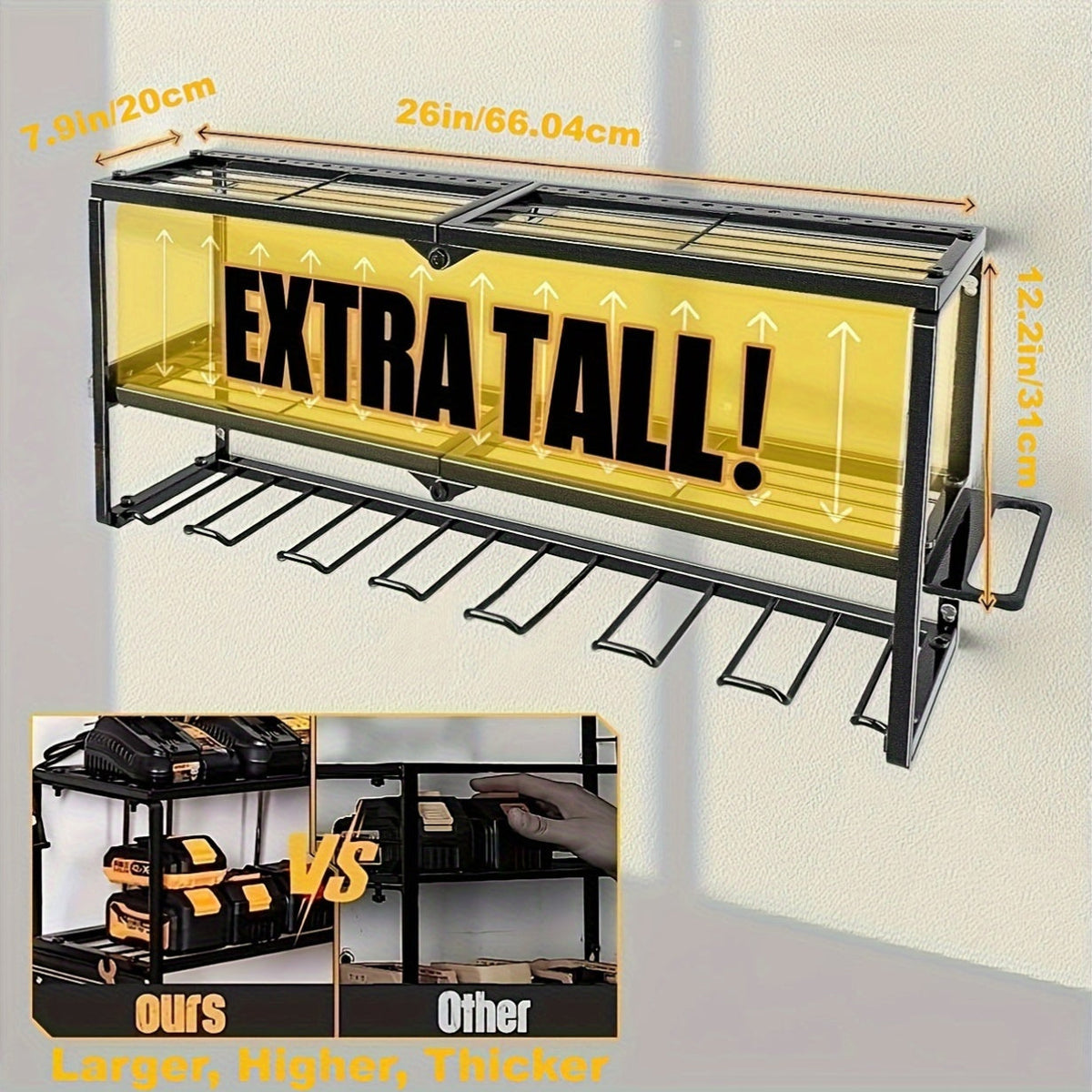 ToolShelf - Floating Wall Shelf for Tool Storage