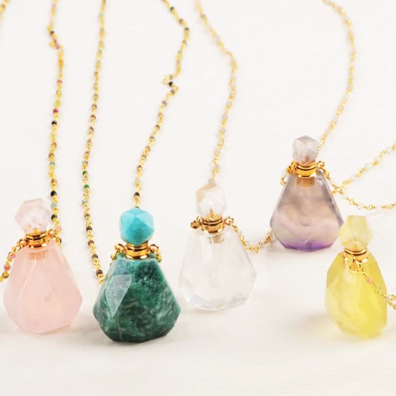 Iris - Collier flacon de parfum en cristal