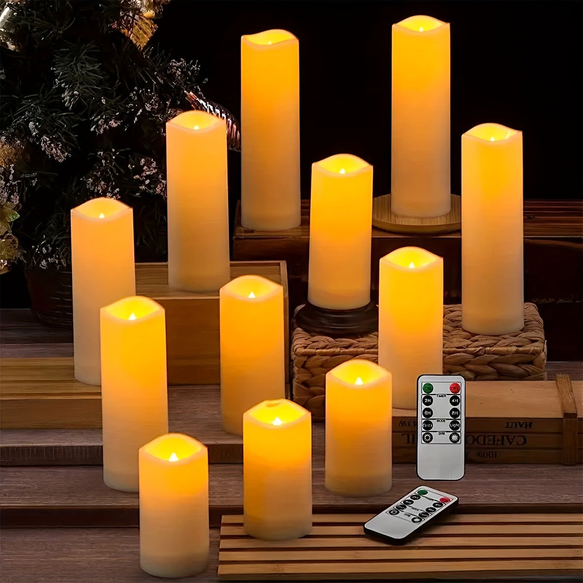 FlameFree - Waterproof LED Candle Set with Remote Control and Timer