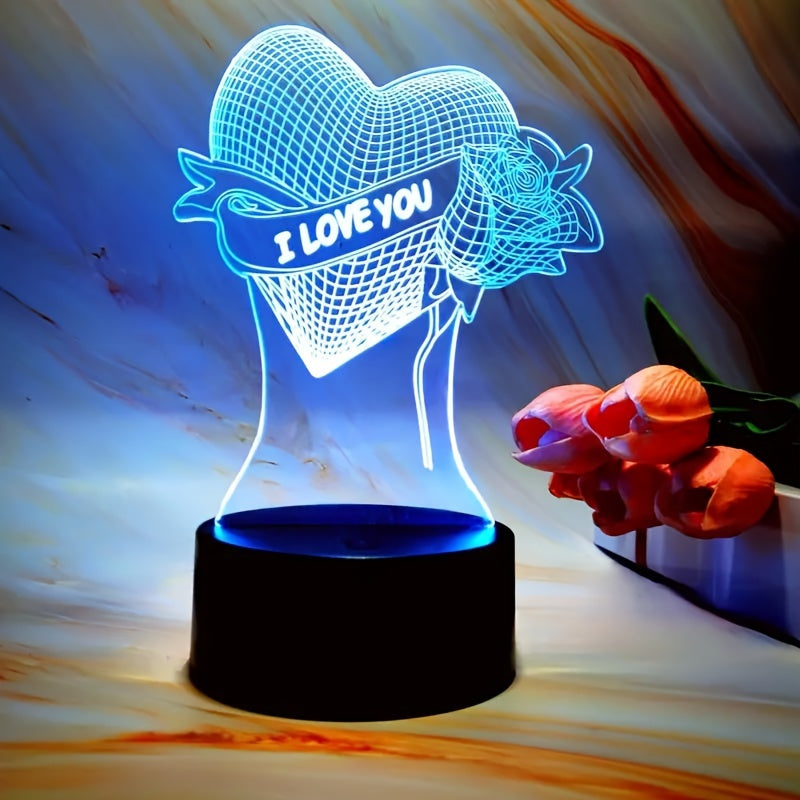 GlowCraft Lamp - 3D Illusion Touch LED Lamp with 7 Colors