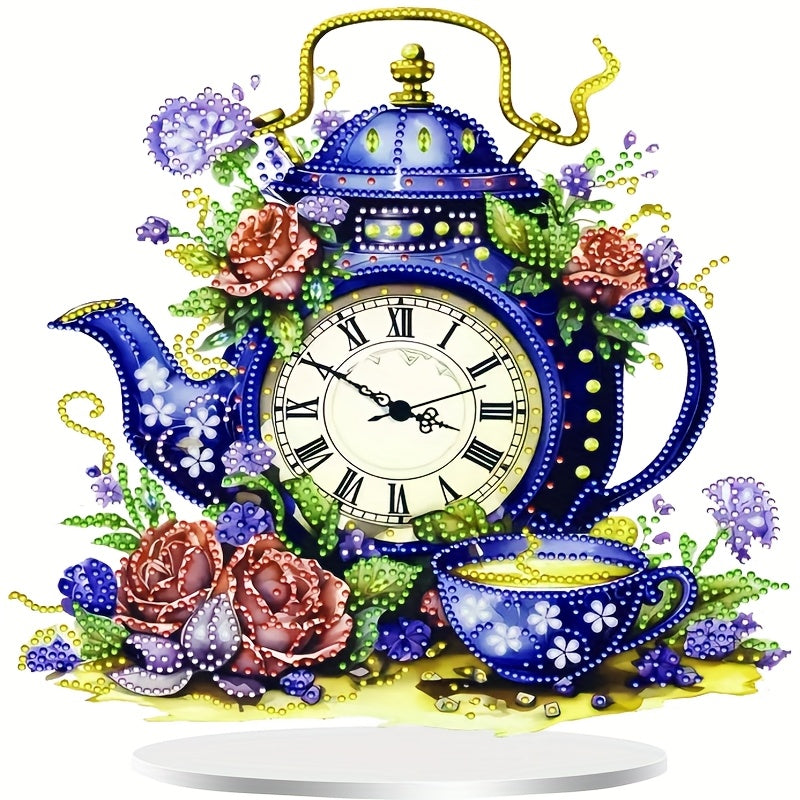 DecoClock - Elegant Acrylic Teapot Wall Clock