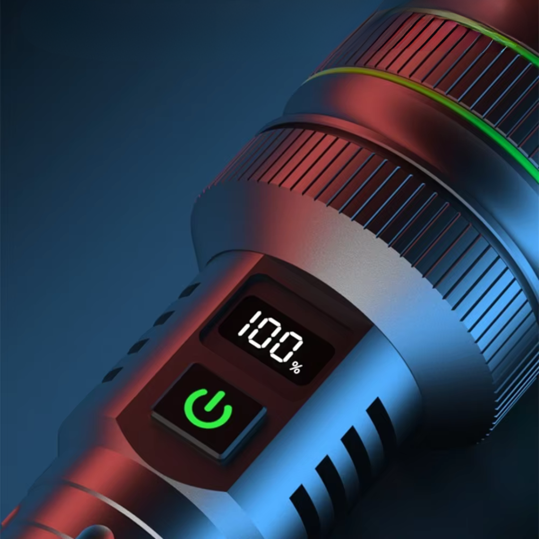 PowerBeam - Lampe torche LED puissante avec zoom