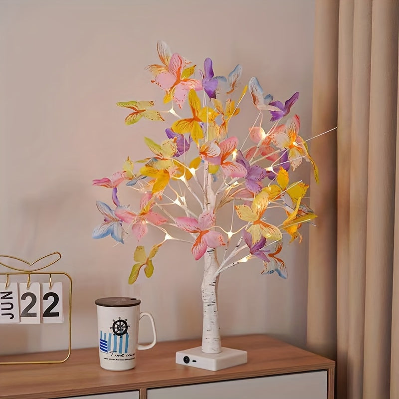 GlowBirch - Decorative Birch & Butterfly LED Lamp