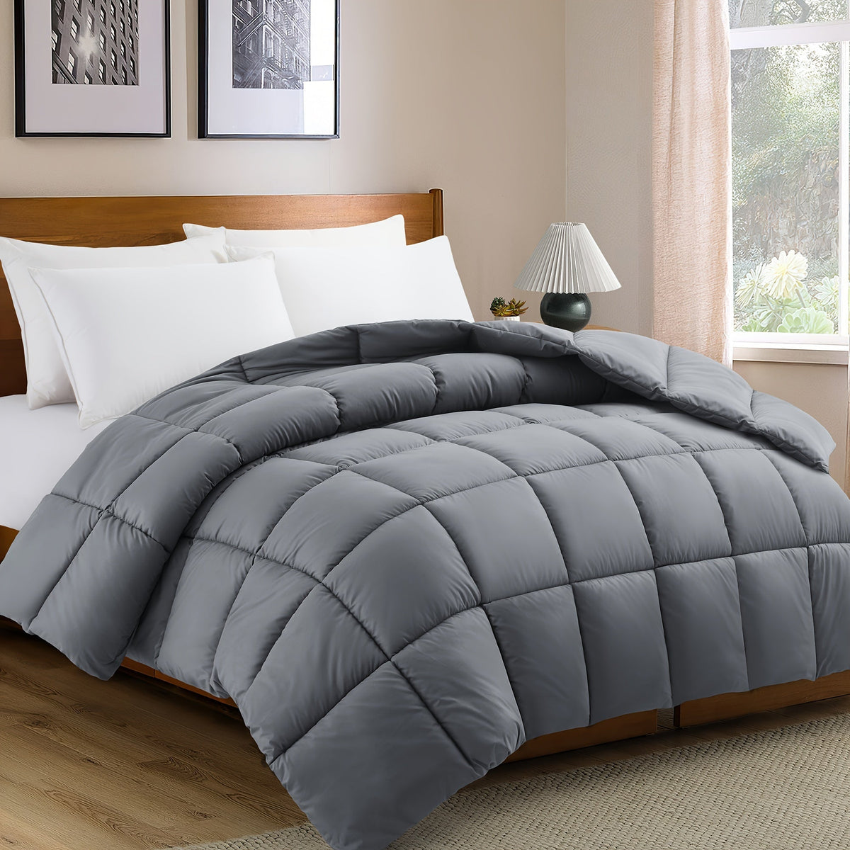 Reversible Duvet - Four-Season Comfort with Microfiber Filling