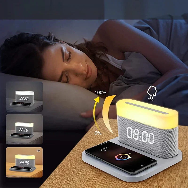SmartCharge - Station de Charge Sans Fil avec Réveil et Veilleuse