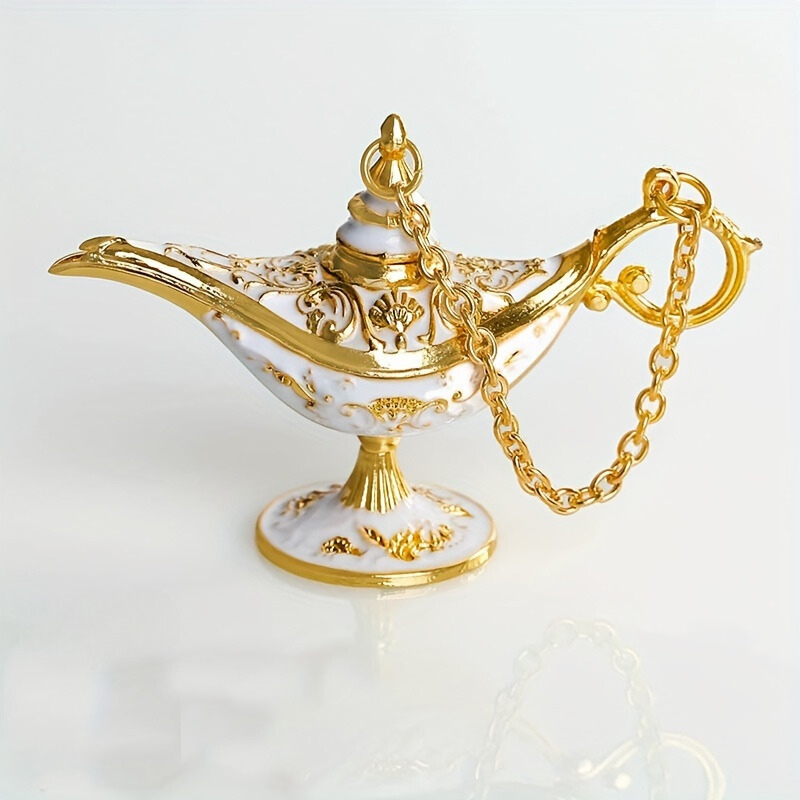 AladdinWish Lamp - Vintage Metal Oil Lamp for Oriental Decor