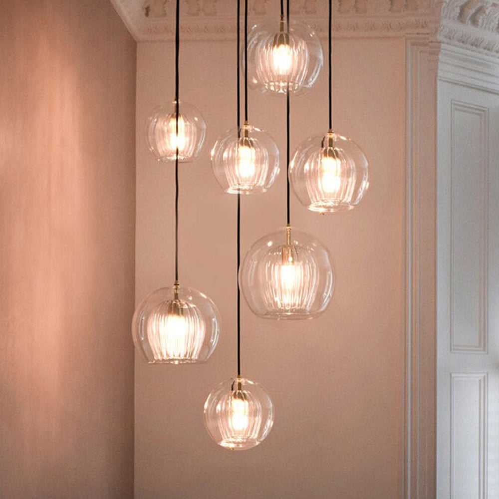 AmberGlow Pendant - Warm Amber Glass Pendant Light