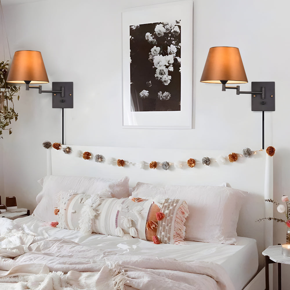 SwingLight - Adjustable Wall Sconce with Linen Shade