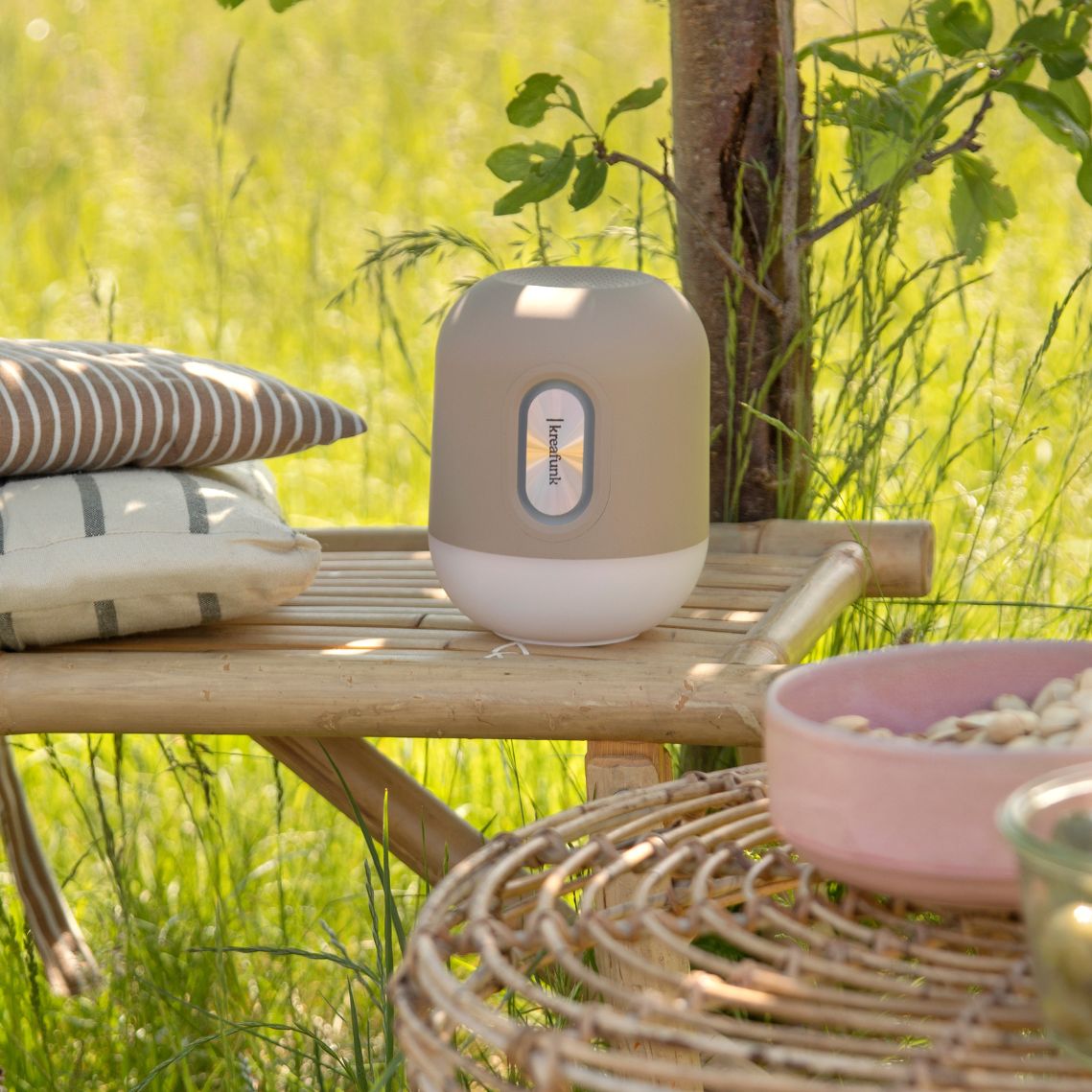 GlowSync - Lampe enceinte Bluetooth avec 5 couleurs d'ambiance