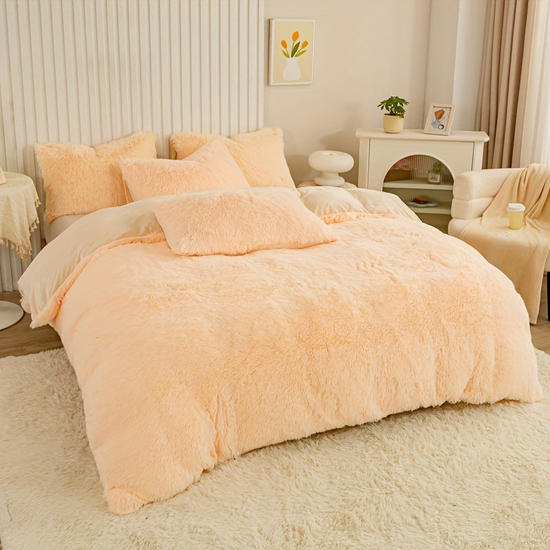 IndulgeNest - Ultra Soft Plush Duvet Cover Set with Zip Closure