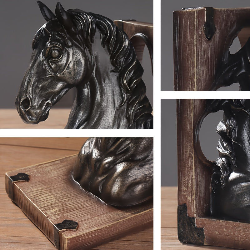 HorseHead - Modern Horse Head Resin Bookend