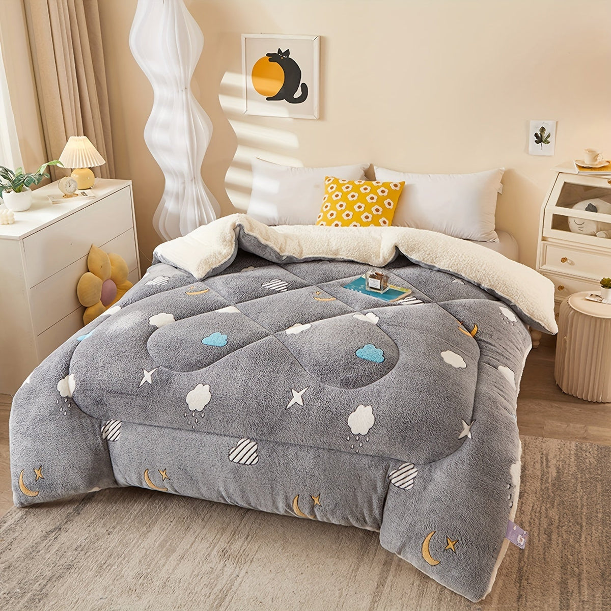 FloralDream - Soft Winter Fleece Duvet with Floral Print