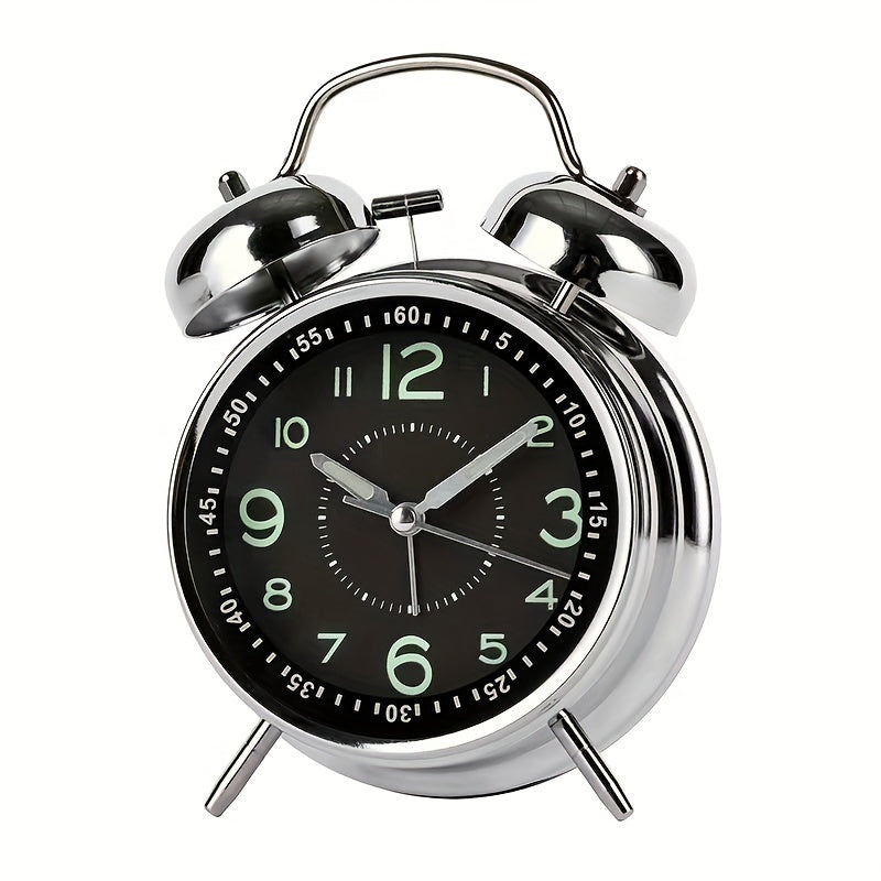 RetroBell Clock - Silent Retro Alarm Clock with Backlight