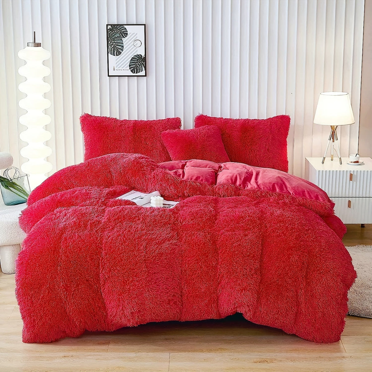 IndulgeNest - Ultra Soft Plush Duvet Cover Set with Zip Closure