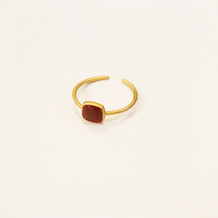 Elvira - Bague vintage émail en argent sterling 925