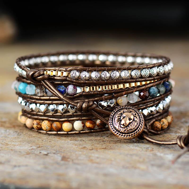 Terran Harmony - Bracelet en perles de pierres naturelles terreuses