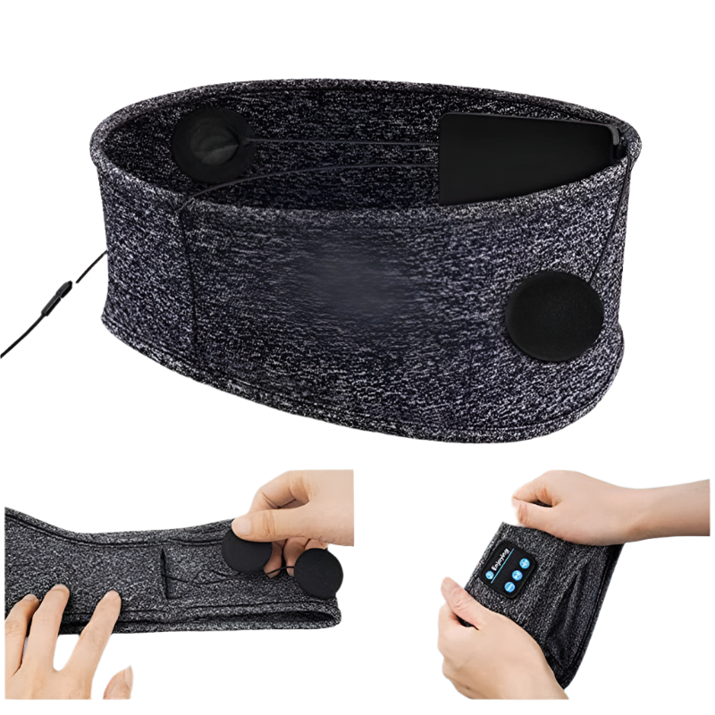SnoozeMelody - Bluetooth Noise-Cancelling Sleep Mask for Peaceful Nights