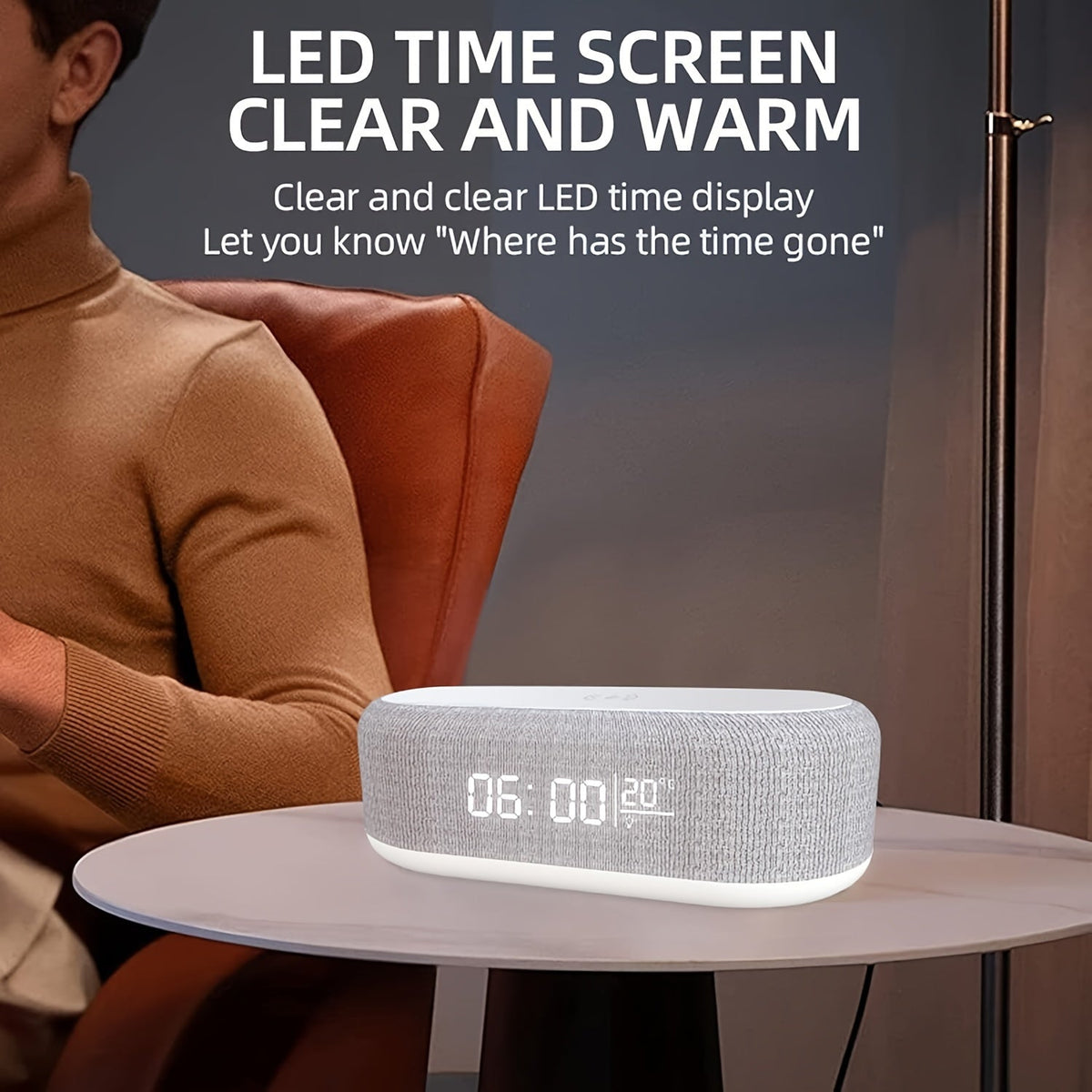 DigiClock - Smart Alarm Clock with Wireless Charger and Night Light