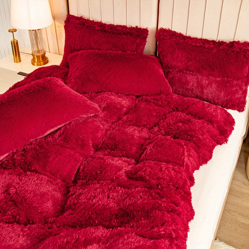 IndulgeNest - Ultra Soft Plush Duvet Cover Set with Zip Closure