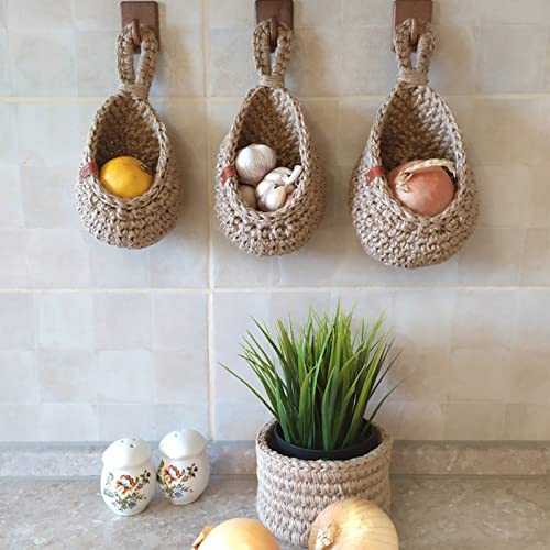 EcoWeave - Hanging Jute Wall Basket for Fruit and Vegetables