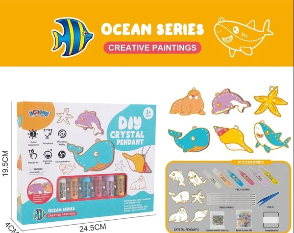 SparkleArt - Paint Your Own Keychain DIY Craft Kit