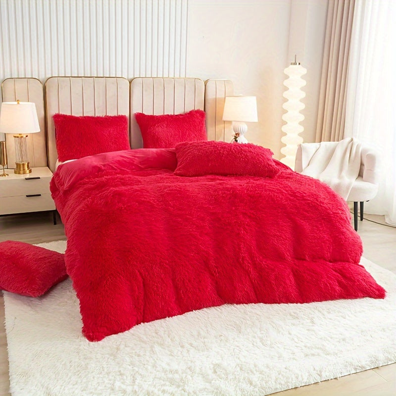 IndulgeNest - Ultra Soft Plush Duvet Cover Set with Zip Closure