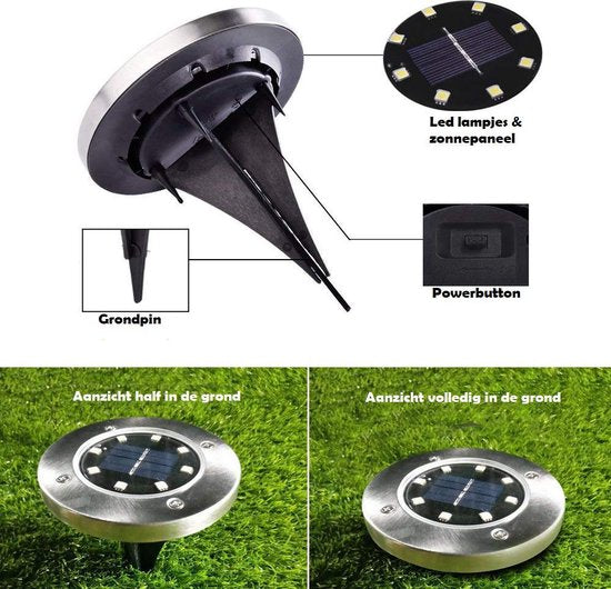 Solar LED Deluxe Wireless Garden Lights - Waterproof Solar-Powered Lighting