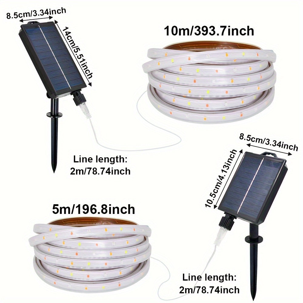 SolarFlex Light - Flexible Solar LED Strip with Remote Control for Outdoor Use