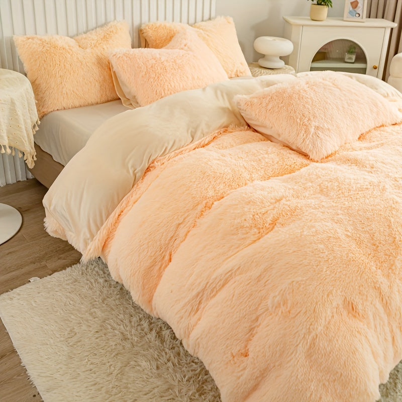 IndulgeNest - Ultra Soft Plush Duvet Cover Set with Zip Closure