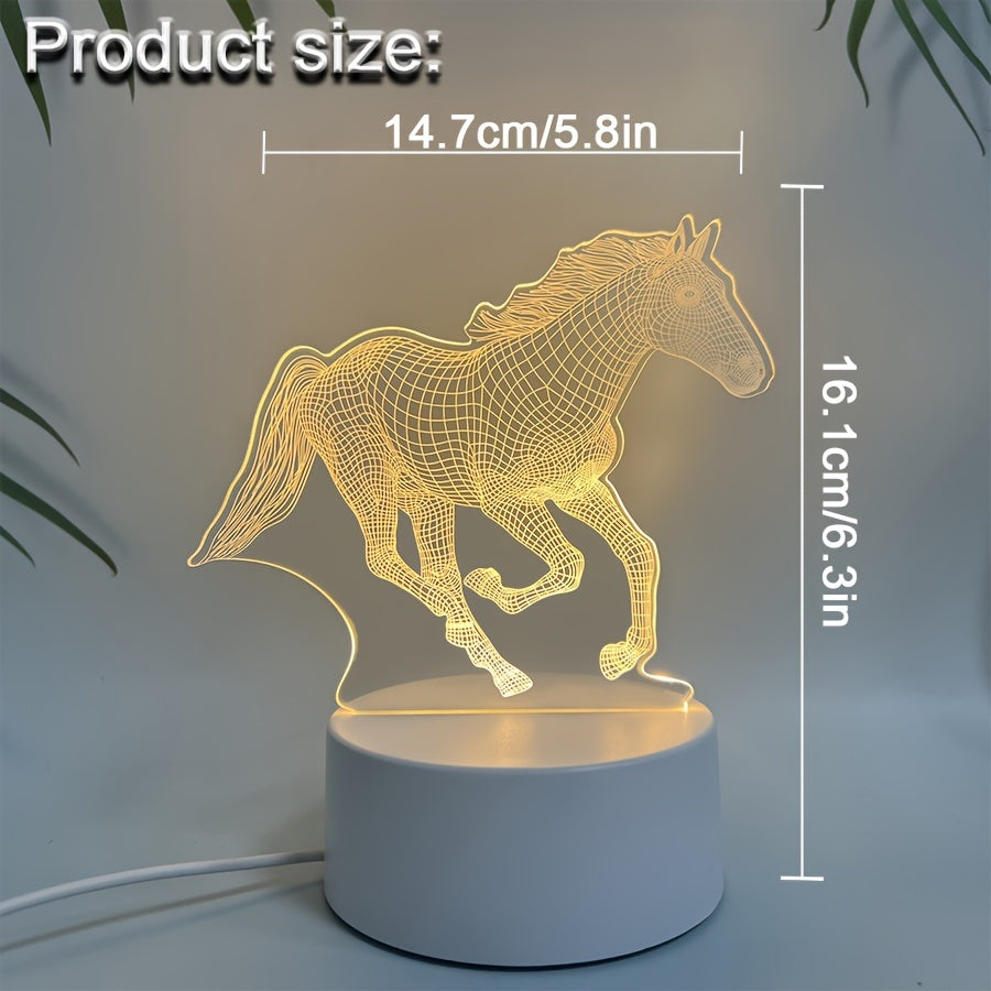 EquineGlow - Geometric Horse LED Night Light